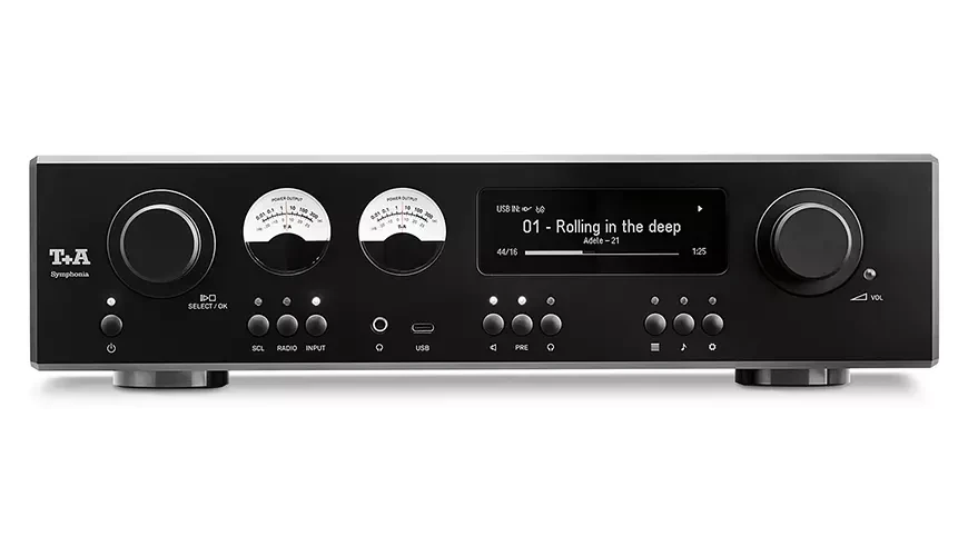 T+A Symphonia – Integrated Amplifier with Arrows Indicators